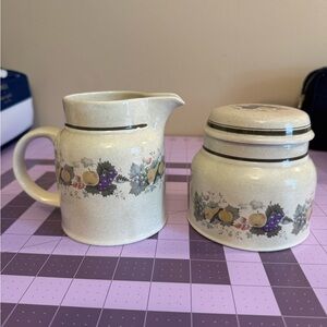 Royal Doulton Harvest Garland Cream & Sugar Set